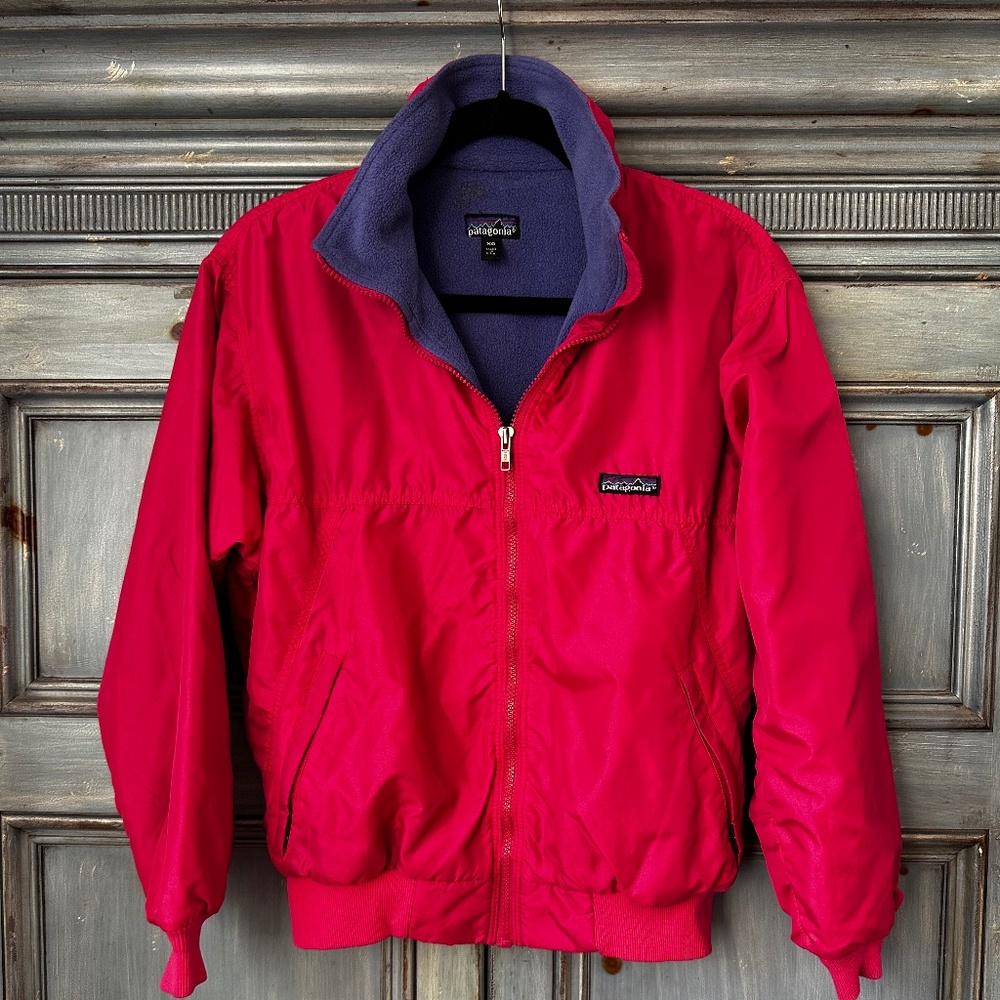 Patagonia Shelled Synchilla Jacket in Pink Size XS